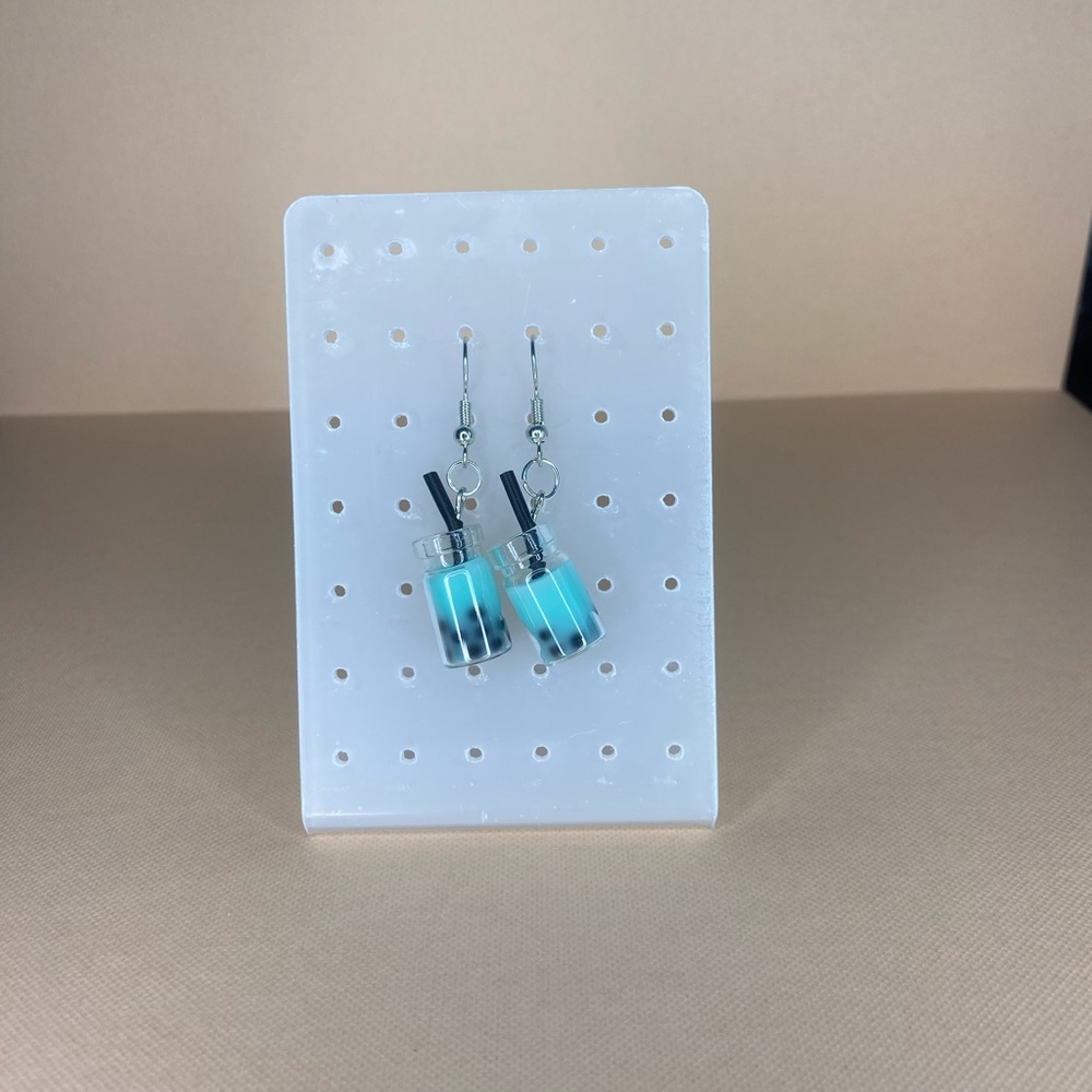 Boba drink earrings